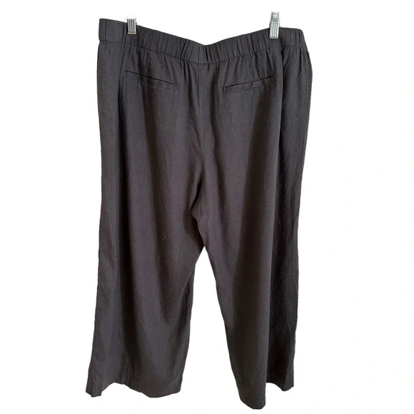 J Jill Womens Petite Large LP Gray Pull On Woven Cropped Pants Wide Leg Grey - Picture 2 of 3